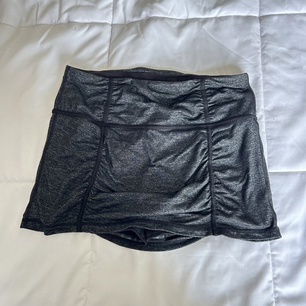 Athleta Skort Womens Small S Drawstring Black Tennis Golf Run Activewear Stretch